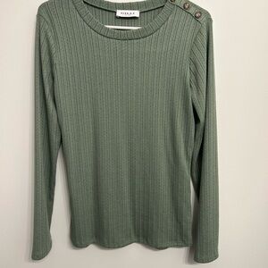 NWOT Gilli Olive Long Sleeve Ribbed Top
